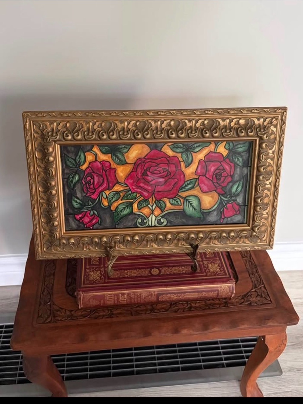 Original stained glass painting - see description